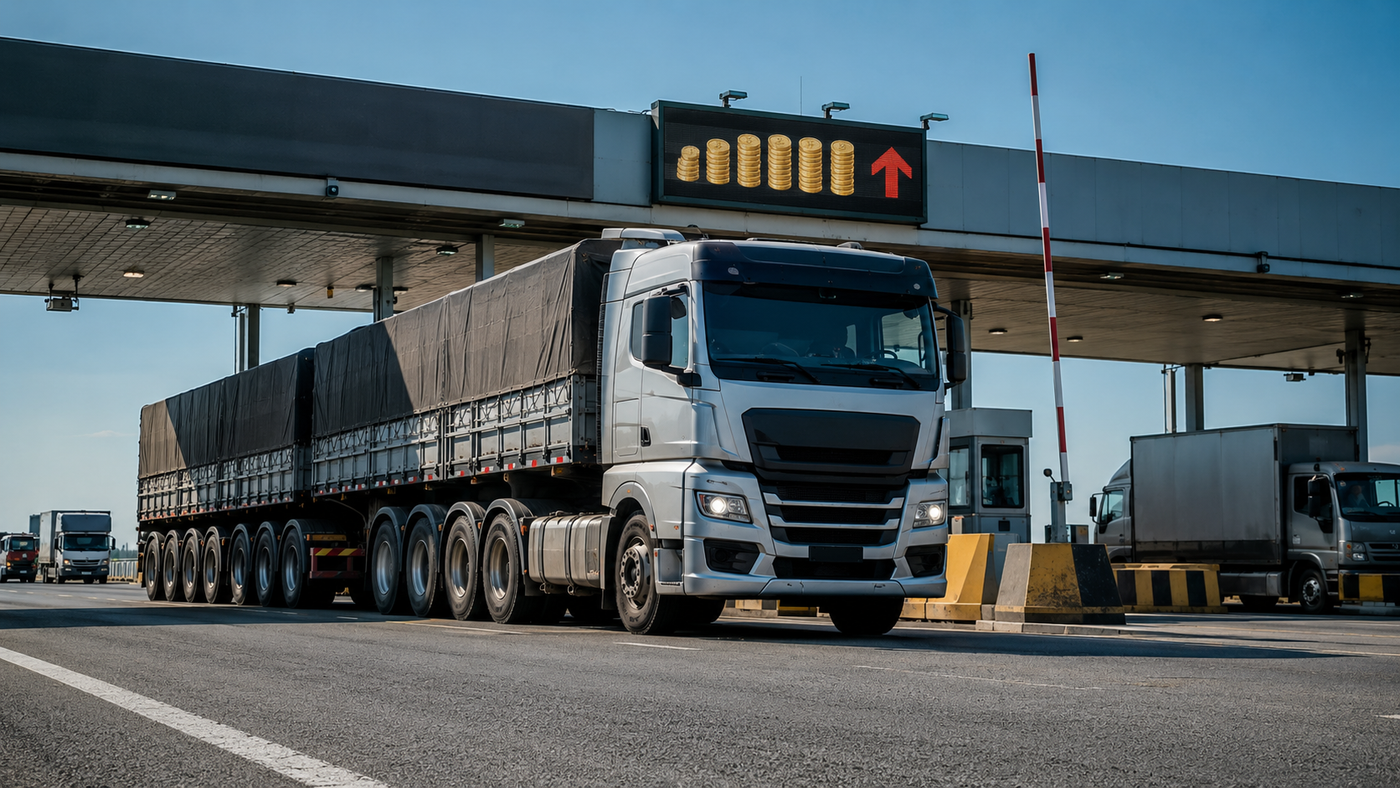 Nova regra pode aumentar em 50% o pedágio para caminhões