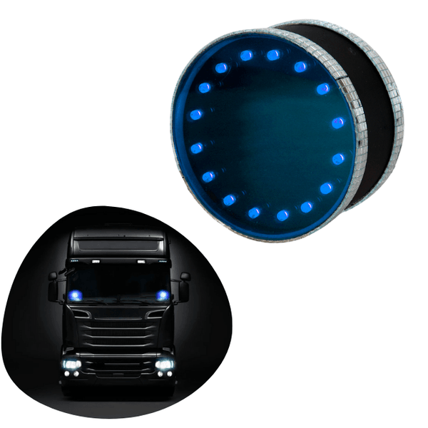 Canhão Led enfeite Azul Grande 12 Volts