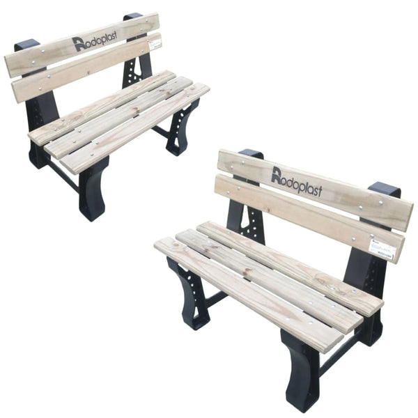 Banco de madeira com 2 Lugares Modelo Standart - Rodoplast