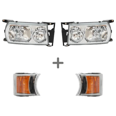Kit de Faróis Scania S4 + Pisca (Sem Conectores)