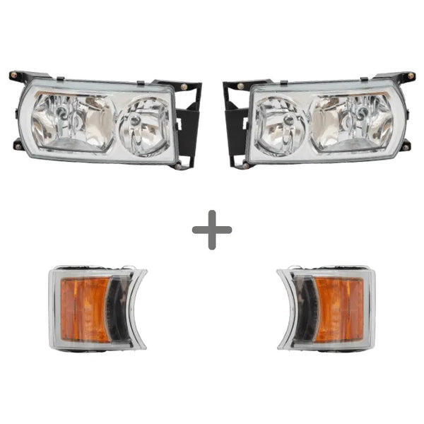 Kit de Faróis Scania S4 + Pisca (Sem Conectores)