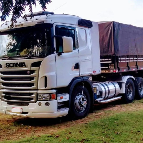 Escapamento Cromado Scania P G R Até 2011 Euro 3 Lado Esquerdo Tanque 400 420 Litros