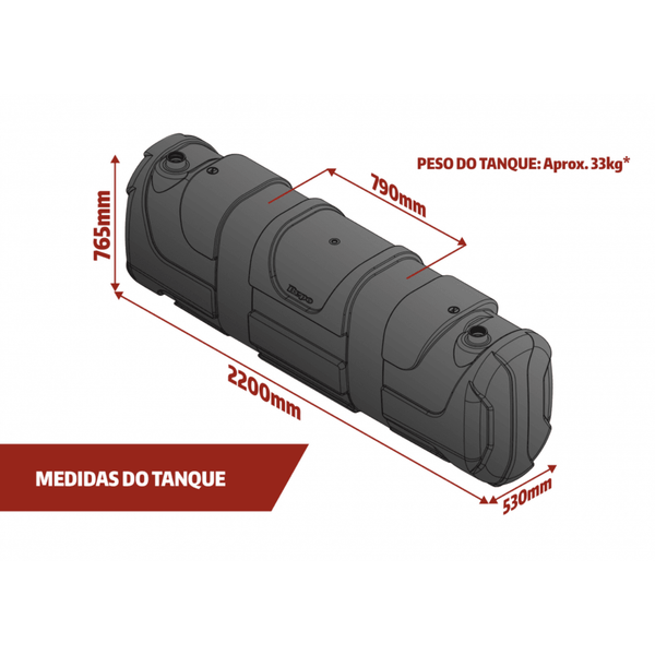 Tanque Adicional Plataforma Oval Plástico 600L Universal - Bepo