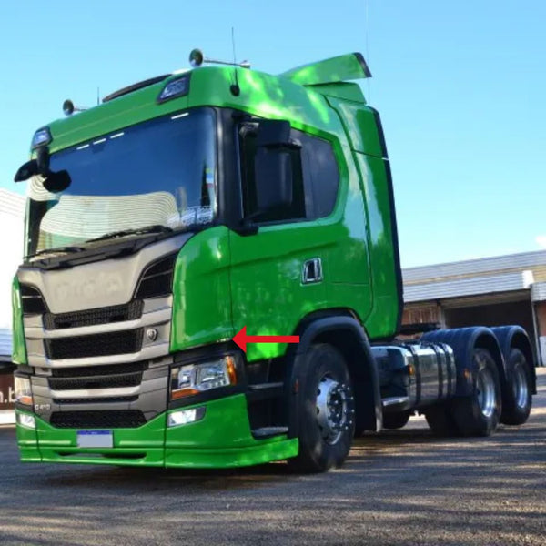 Aplique Defletor de Ar em Inox para Caminhão Scania NTG