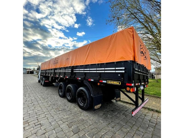Lona de Vinil Vinilona 14,7 x 4,7 Laranja para carreta (Sob encomenda)