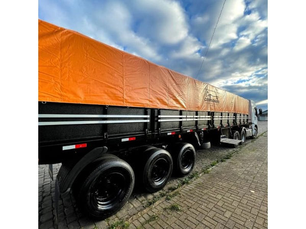 Lona de Vinil Vinilona 14,7 x 4,7 Laranja para carreta (Sob encomenda)