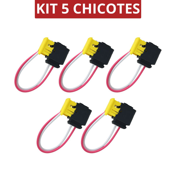 Kit 5 Chicote Lanterna Tapa Sol Scania NTG - 2 Vias