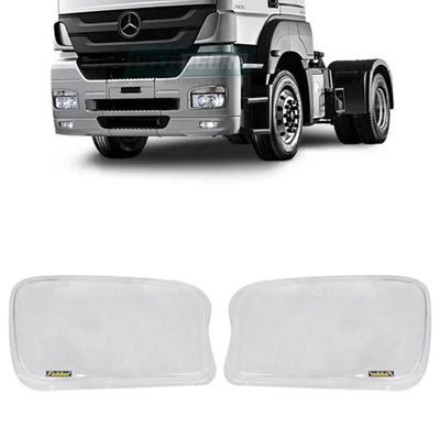 Capa do Farol Acrílico Mercedes-Benz Axor Fixação em baixo da Moldura