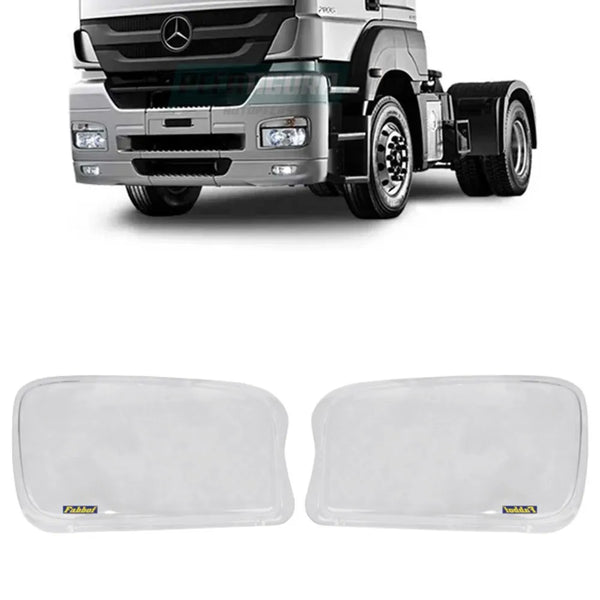 Capa do Farol Acrílico Mercedes-Benz Axor Fixação em baixo da Moldura