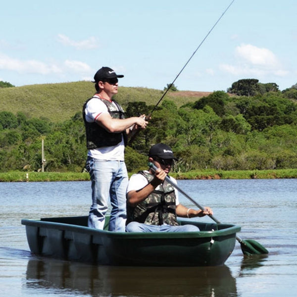 Barco Pescador em Plástico Para 3 Lugares 2 Remos