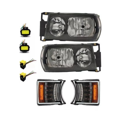 Kit de Faróis Scania Série 5 V8 + Pisca (Com Conectores)
