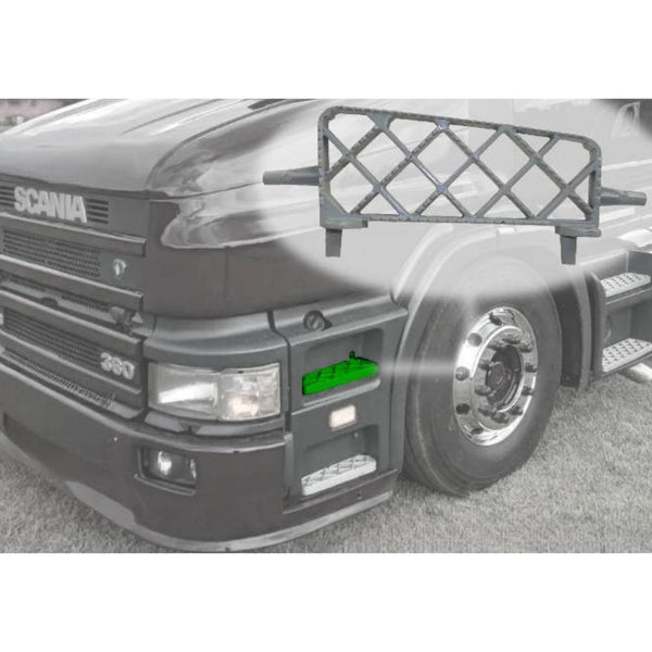 Pisante Inferior e Superior Estribo Capô Scania S4 S5 Cabine T - Aluminio