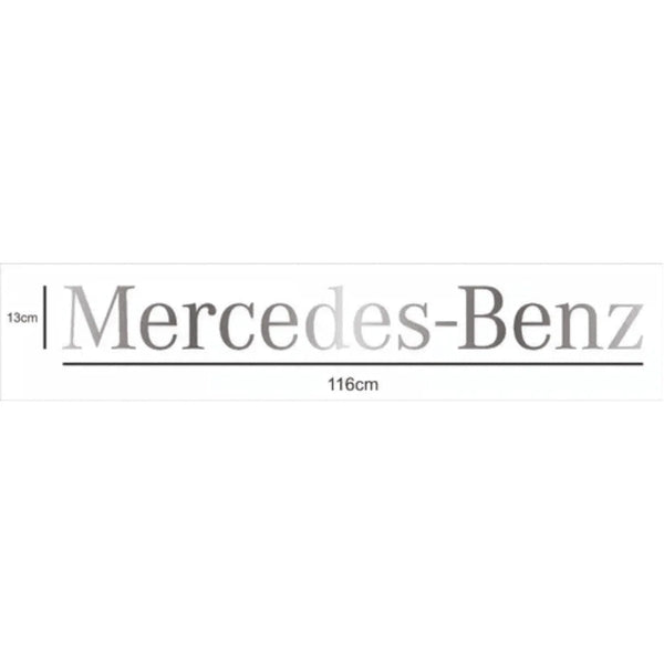 Adesivo Mercedes-benz Quebrasol Tapa Sol Prateado