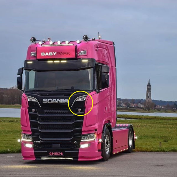 Kit Acabamento Cromado Capô Scania NTG Lado Direito Lado Esquerdo
