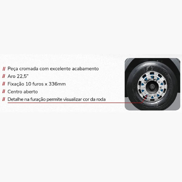 Calota Dianteira Americana Race Truck Ferro - Par