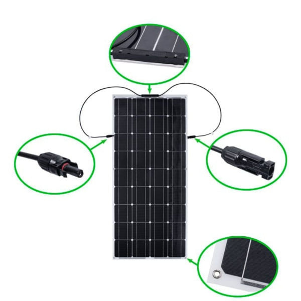 Kit Painel Solar Flexível 200w para Caminhão