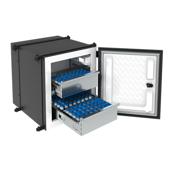 Geladeira Caminhão Externa 53 Litros 12v 24v Inox Para Transporte De Amostra De Leite Elber