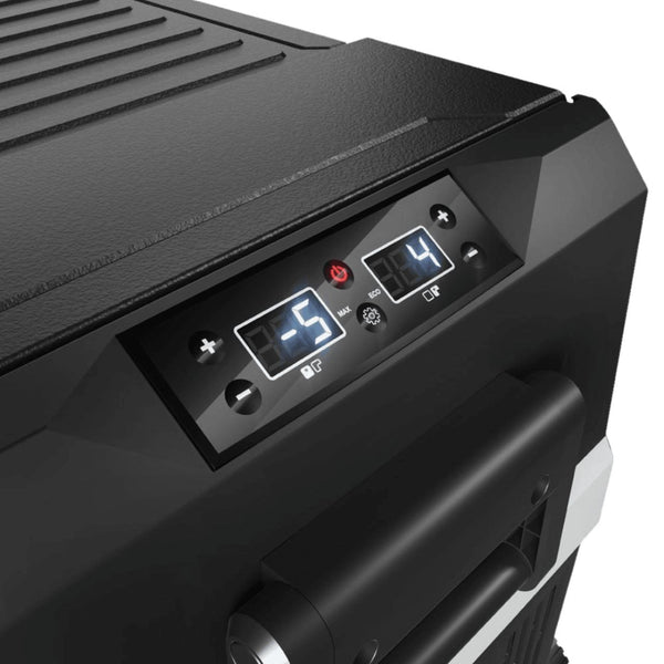 Geladeira Portátil Elber Black 43 PRO Dual Zone 43 Litros 12v 24v Com Rodas