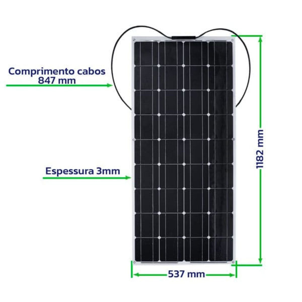 Kit Painel Solar Flexível 200w para Caminhão