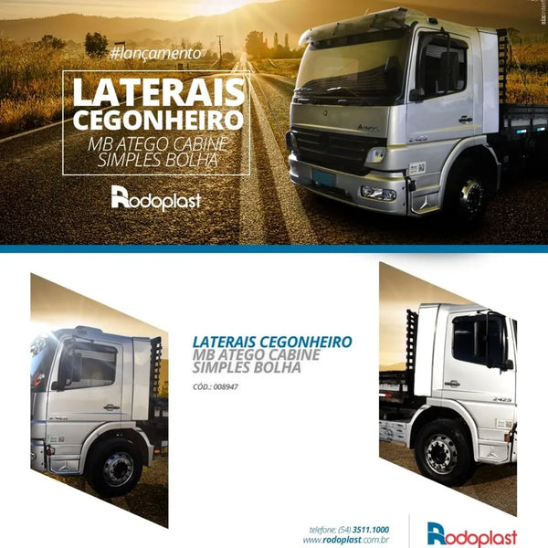 Defletor de Ar Mercedes-Benz Atego Cegonheiro Cabine Simples Bolha - Rodoplast
