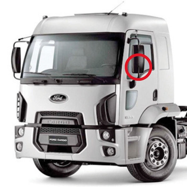 Vidro com Base do Espelho Retrovisor Bifocal Ford Cargo 2012 Menor