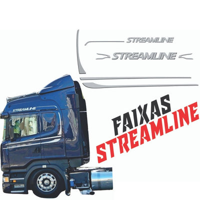 Faixa Adesivo Lateral Scania Streamline (Modelo Original) - 2 lados