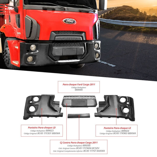 Para-choque Ford Cargo 2011 em diante - Plástico