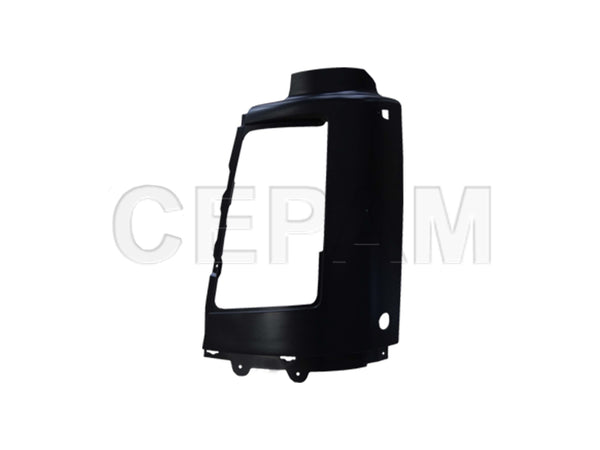Moldura Farol Volvo FH 12 (2005 a 2010) Lado Esquerdo - foto do fabricante Cepam