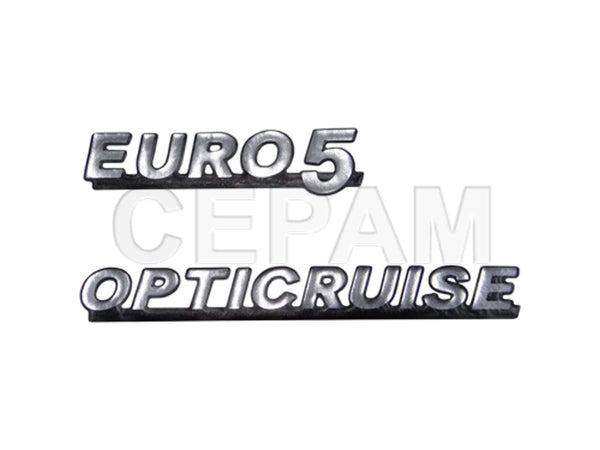 Emblema Resinado EURO 5 OPTICRUISE (2010 À 2018) Scania Lado Esquerdo - foto do fabricante Cepam