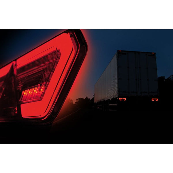 Lanternas Traseira LED 24v Diamond3 Braslux Guerra - Com seta sequencia