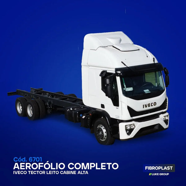 Defletor De Ar Iveco Tector Cabine Alta Completo - Fibroplast
