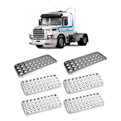 Kit Pisante Menor e Maior Estribo Scania Cabine T 112 113 - Cromado