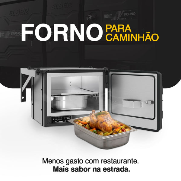 Forno Elétrico Externo Elber Strada 24 Digital 24V 24 Litros Para Caminhão