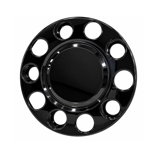 Calota de Roda Dianteira Euro Truck Aro 20/22,5mm 10 Furos Preta