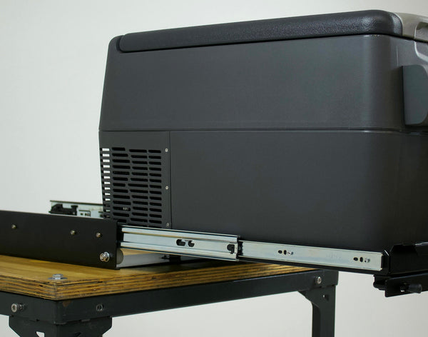 Suporte Elber SCC01 com geladeira portátil - corrediças telescópicas estendidas