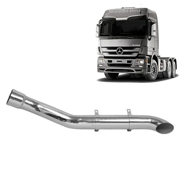 Kit Escapamento Cromado Mercedes-Benz Actros até 2011 5" Euro 3 Lado Esquerdo