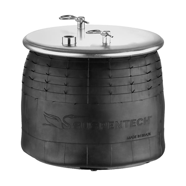 Mola Pneumática Suspensão do Eixo Ônibus Scania K-270, K-310 e K-360 e Outros Terceiro Eixo (kit sem base) - foto do fabricante Suspentech