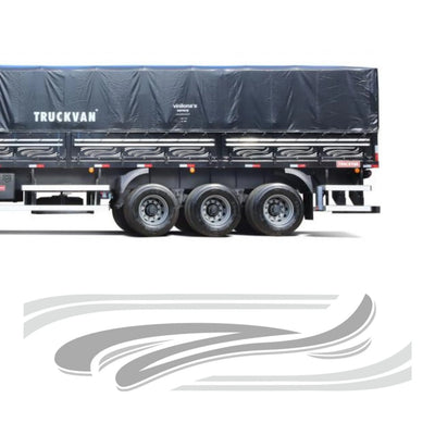 Faixa Adesivo para Carreta do Scania 2007 Silver Line