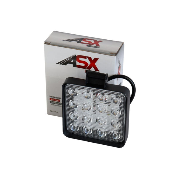 Farolete Quadrado Worklight Bivolt 16 Leds 48 Watts