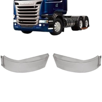 Capa do Farol e Sinaleira Acrílico Scania P G R Highline Streamline 2013 a 2018 com Dobradiças