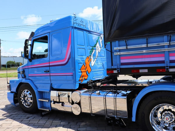 Tanque de Combustível Inox 397 Litros Scania T R 113 143 (Lado Direito)