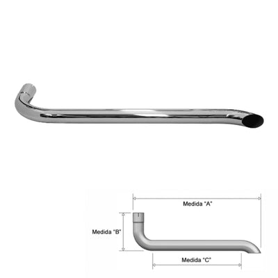 Tubo Lateral Cromado 5"