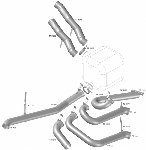 Tubo Saída do Motor R450/540 Plus 2023/2025 - Euro 6