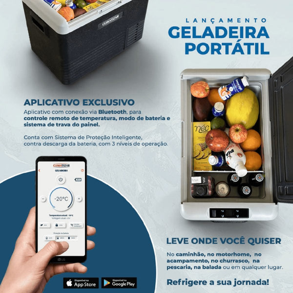 Geladeira Interna 40 Litros 12v 24v 110v 220v Climatizar