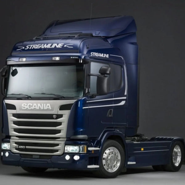 Lâmina Tapa Sol Superior Scania P G R Highline Streamline 2014 até 2018 - 2 Marias (Com Furação para Farois Auxiliares)