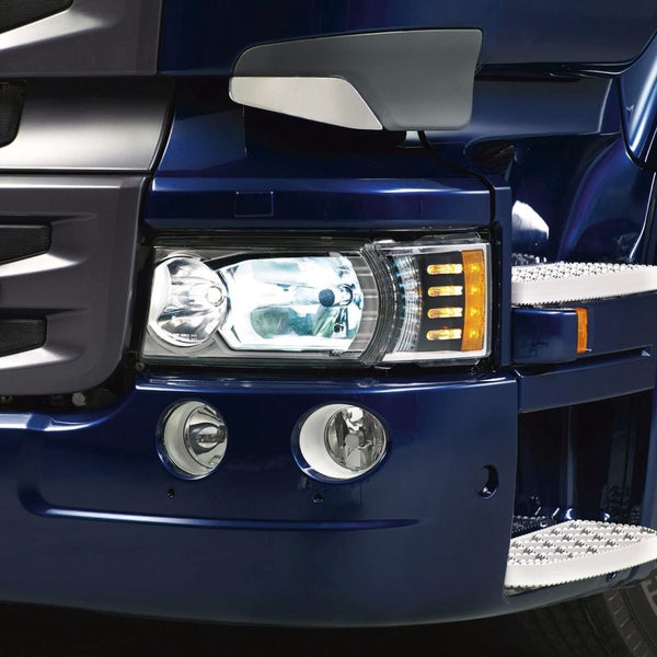 Capa do Farol e Sinaleira Acrílico Scania P G R Highline Streamline 2013 a 2018 com Dobradiças