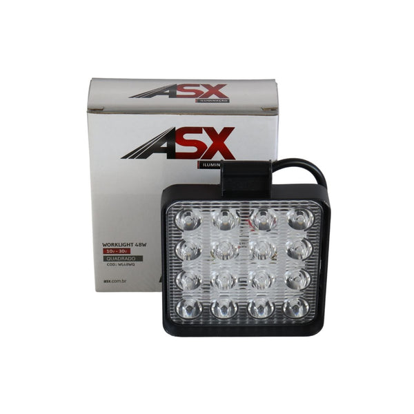 Farolete Quadrado Worklight Bivolt 16 Leds 48 Watts