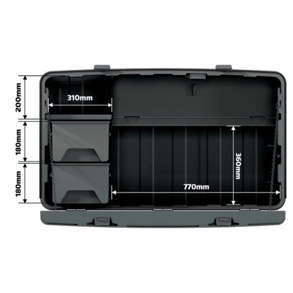 Caixa de Ferramentas 1,10m- com tampa interna Inox