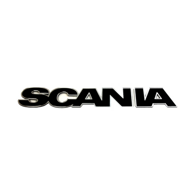 Emblema Base Inox com Acrílico Grade Frontal Scania NTG Cabine G R S