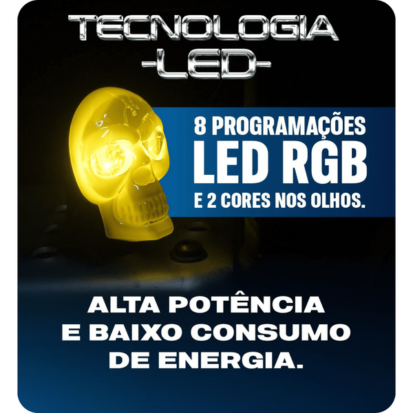 Caveira LED RGB Bivolt